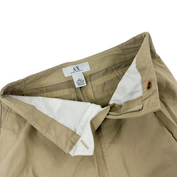 Gorgeous vintage 90s Armani Exchange Khaki Midi Skirt with abstract Motif and dr - Picture 6 of 8